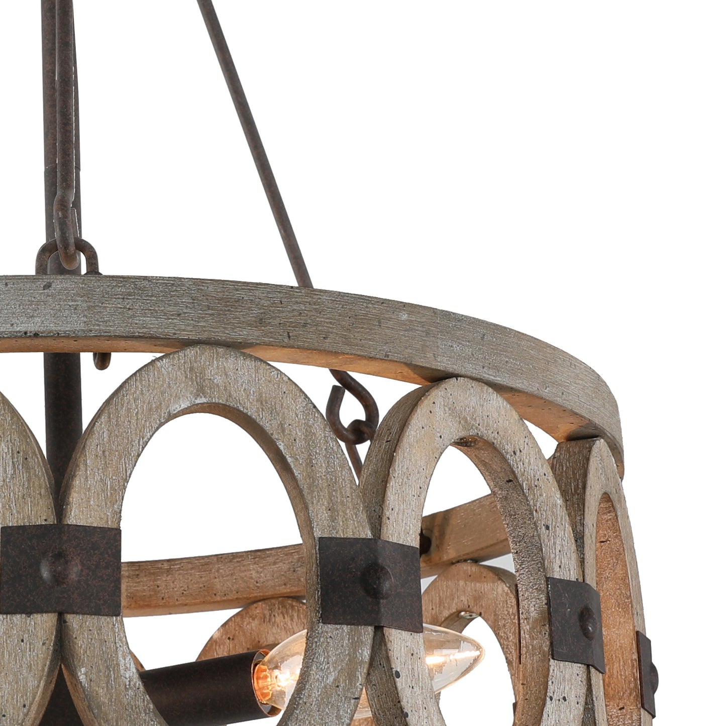 Cento Farmhouse wood Chandelier Pendant